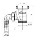 Отвод стиральной машины 1 1/2"х1 1/2"_1