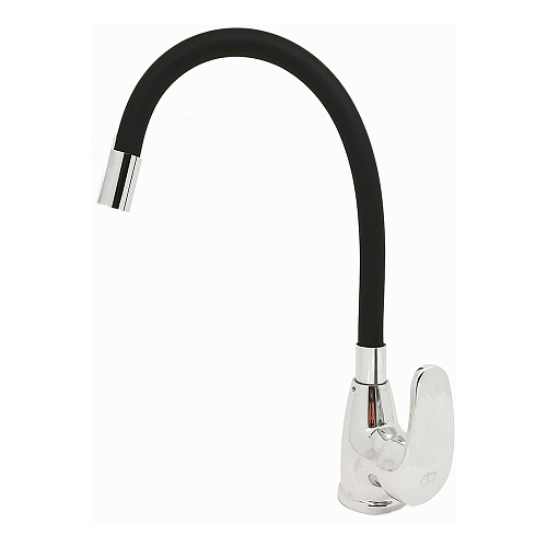 Смеситель ROEGEN RG014N для кухни, 40 мм, на гайке, с боковой металлической ручкой, с гибким черным