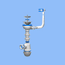 Сифон Ани Грот 3 1/2*40 с жестким переливом мойки_1