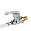 Смеситель ROEGEN RG014W для кухни,  40 мм,  на гайке,  с боковой металлической ручкой,  с гибким белым_2