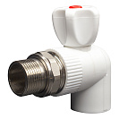 Кран шаровой PP-R для радиатора угловой DN 20х1/2" СТМ ПЛАСТ