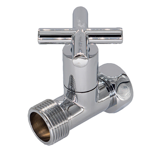 Вентиль прямой 1/2"х1/2" г/ш ручка-крест для п/с хром СТМ ТЕРМО