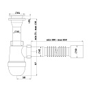Сифон  1 1/4" *40 с гибкой трубой 40*50_2