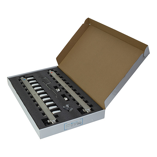 Коллекторная группа ONDO нерж сталь 10 вых. в сборе с термостатическими и запорными клапанами