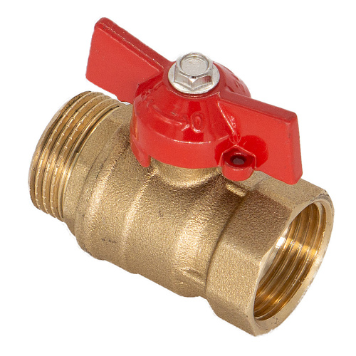 Кран шаровой для воды 1" г/ш бабочка ОПТИМА