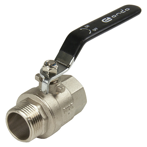 Кран шаровой для воды 1" г/ш рычаг, никель, ONDO