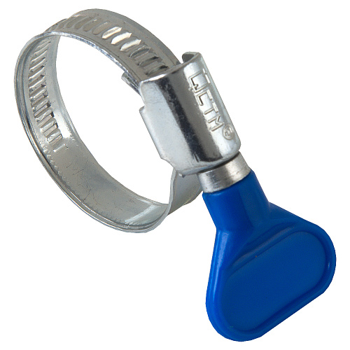 Хомут стальной винтовой с барашком 1-1/4" (18-32мм) 9мм СТМ