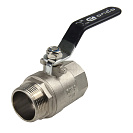 Кран шаровой для воды 1-1/4" г/ш рычаг,  никель,  ONDO_3