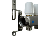 Коллекторная группа ONDO нерж сталь 7 вых. в сборе  с термостатическими и запорными клапанами_2