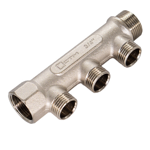 Коллектор 3 выхода (наружная резьба) 3/4"х1/2" СТМ