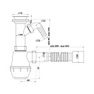 Сифон Ани Грот 1 1/2*40 с отводом стир.маш. с г/т 40х50_2