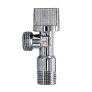 Кран шаровой д/сантех. прибор. угл.  1/2"х1/2" ш/ш с отражат. бабочка,  хромированный СТМ_3