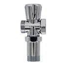 Вентиль трехпроходной  3/4"х3/4"х3/4" ш/ш/г с удлинительной гайкой,  маховик,  хром. СТМ_3