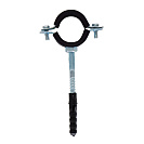 Хомут 1/2" (20-25мм) металлорезиновый с дюбелем 60мм и шурупом CTM_2