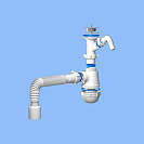 Сифон Ани Грот 1 1/2*40 с отводом стир.маш. с г/т 40х50_1