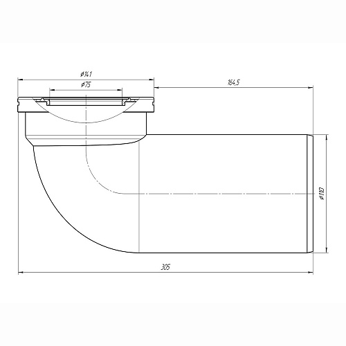 Труба фановая 110*90 град