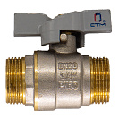 Кран шаровой для воды 3/4" ш/ш бабочка CTM СТАНДАРТ_1