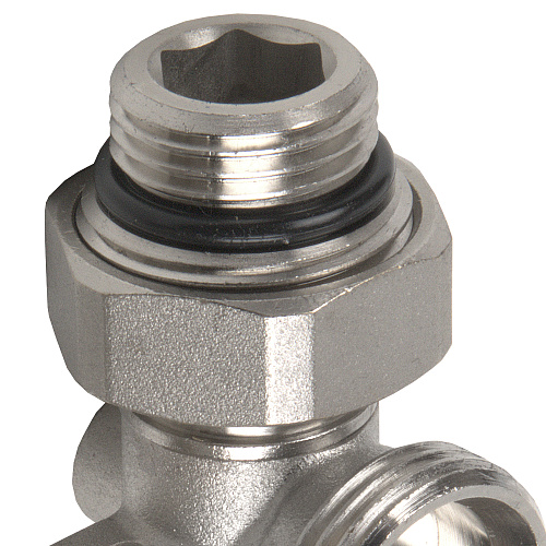 Мультифлекс, узел для нижнего углового подключения, (Н-образный) с шаровым краном ONDO