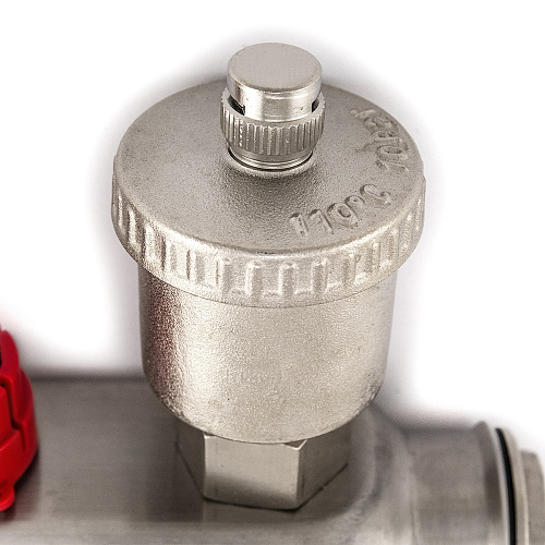 Коллекторная группа ONDO нерж сталь 12 вых. в сборе с автоматическим воздухоотводчиком, расходомера