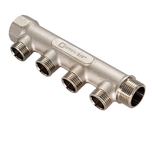 Коллектор 4 выхода (наружная резьба) 1"х1/2" СТМ