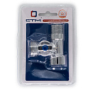 Кран шаровой для бытовых приборов 1/2"x3/4"x1/2" г/ш/ш  бабочка,  хромированный СТМ