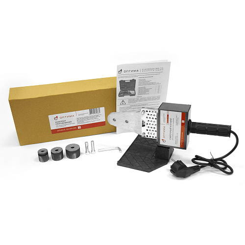 Комплект оборудования д/сварки PP-R труб 600 Вт ОПТИМА в картонной упаковке