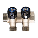 Коллектор 2 выхода вентиль н/р 1"х1/2" СТМ_2